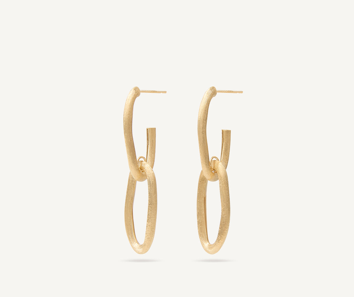 18kt yellow gold oval link drop earrings – Marco Bicego