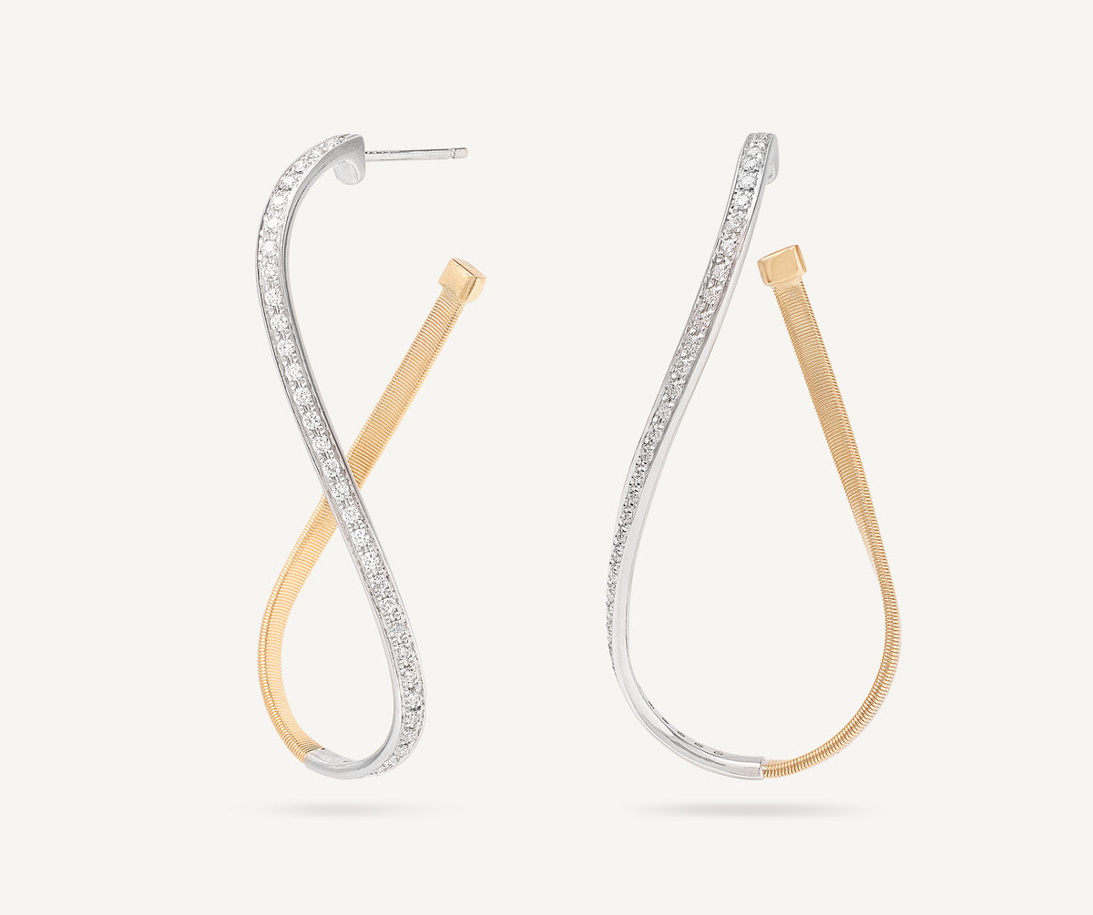 eRiNGo　1212 14K Yellow Gold Endless Hoop Earrings - 12PW4A