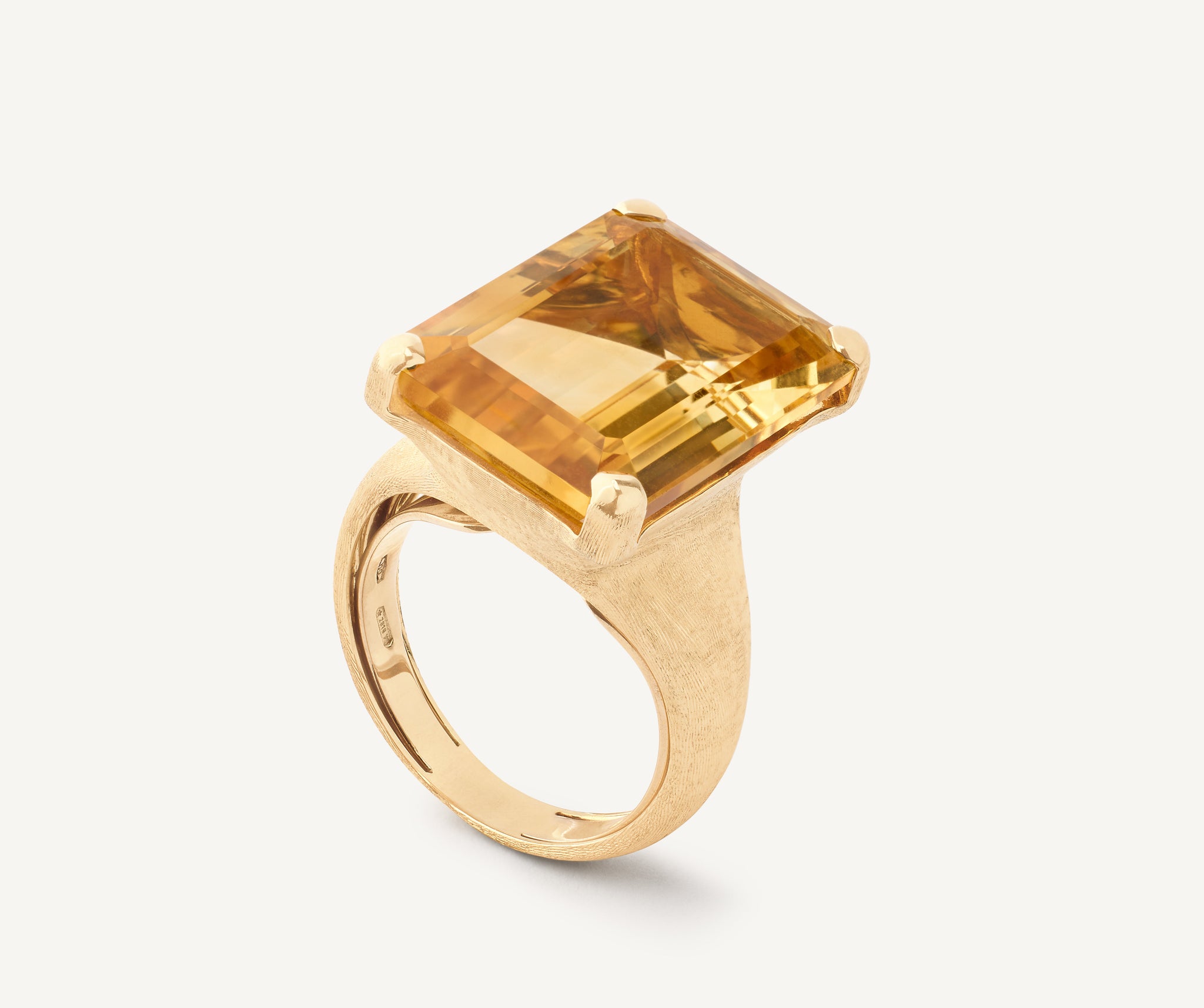 18K Yellow Gold Yellow Quartz Cocktail Ring – Marco Bicego