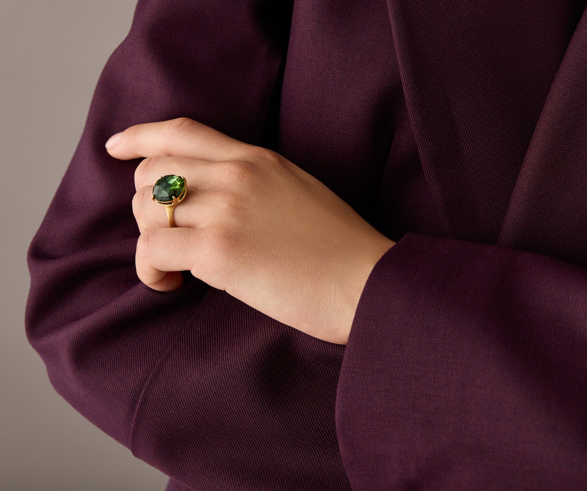 18kt Yellow Gold Green Tourmaline Ring – Marco Bicego
