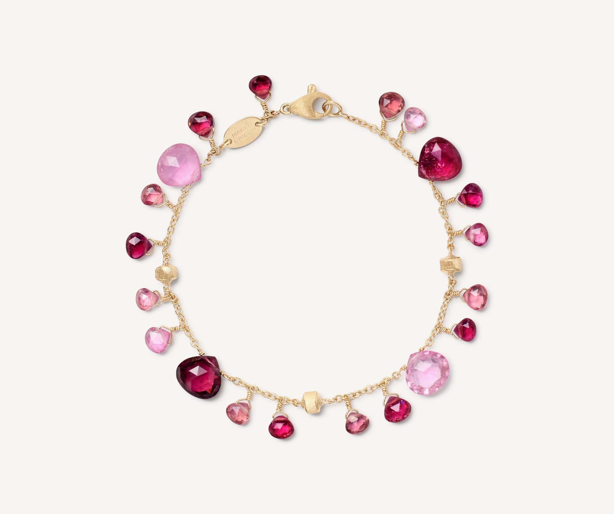 Pink Double Strand bracelet, pink topaz bracelet, pink and clear, topaz and pearl bracelet, deals modern nouveau