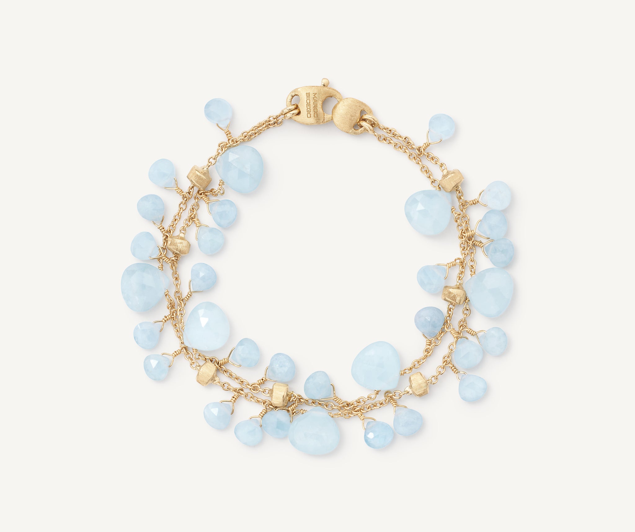 18K Yellow Gold Double-Strand Aquamarine Bracelet – Marco Bicego