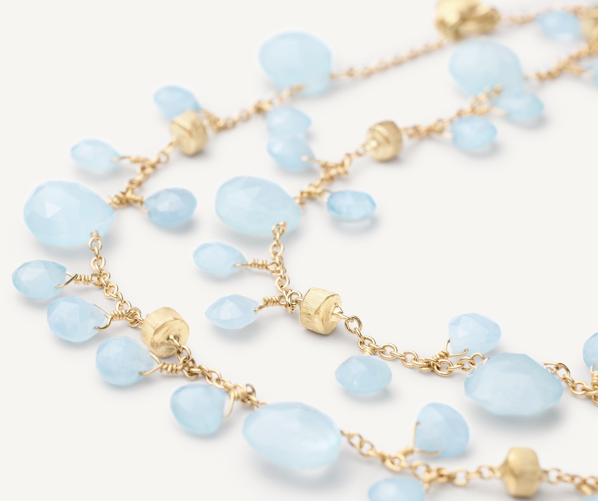 18K Yellow Gold Double-Strand Aquamarine Bracelet – Marco Bicego