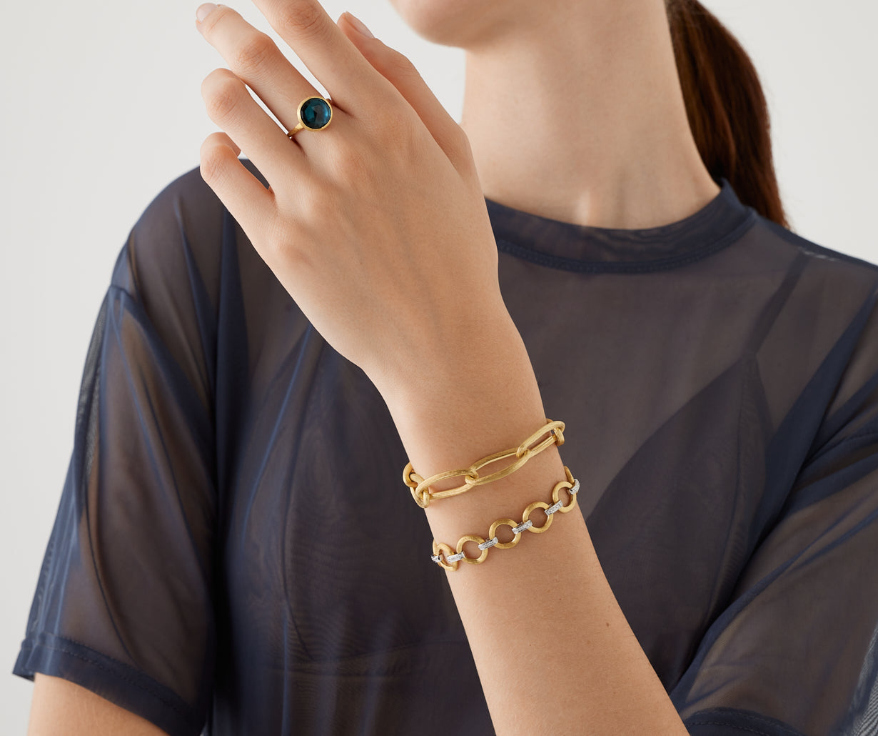 18kt yellow gold oval link bracelet – Marco Bicego