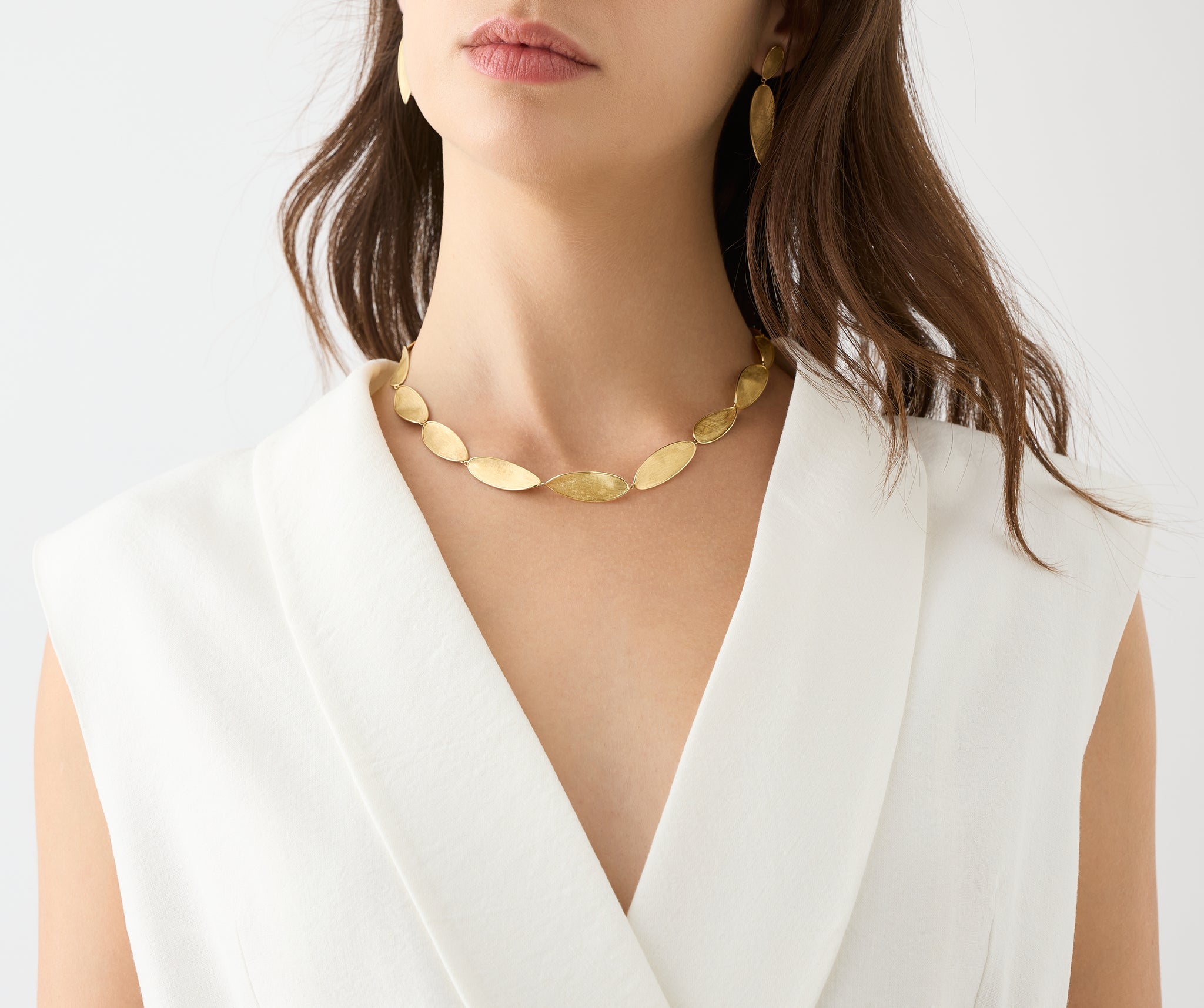 18kt yellow gold leaf necklace – Marco Bicego