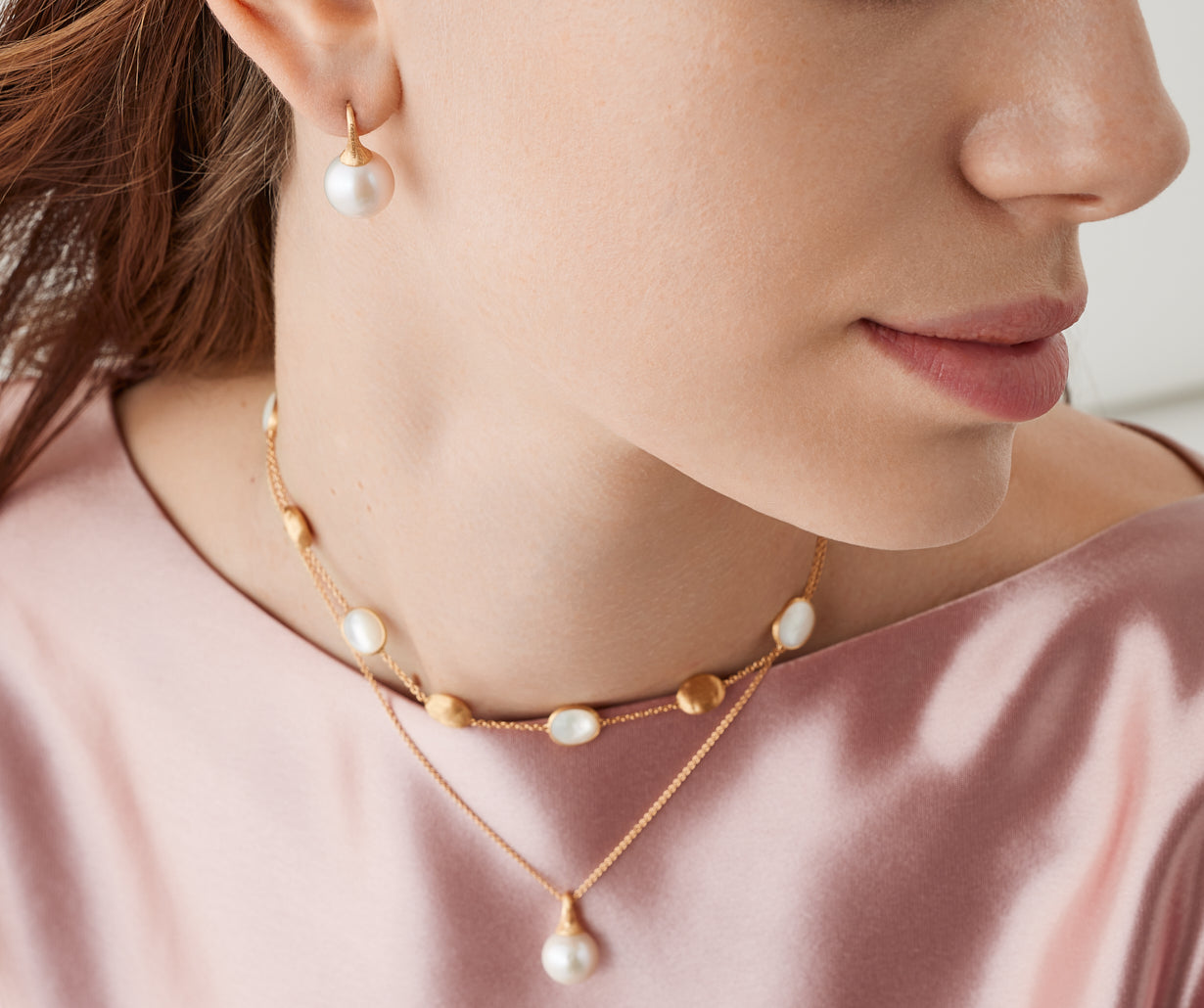 Blue Opal Opal Monogram Necklace Freshwater Cultured Pearl Station