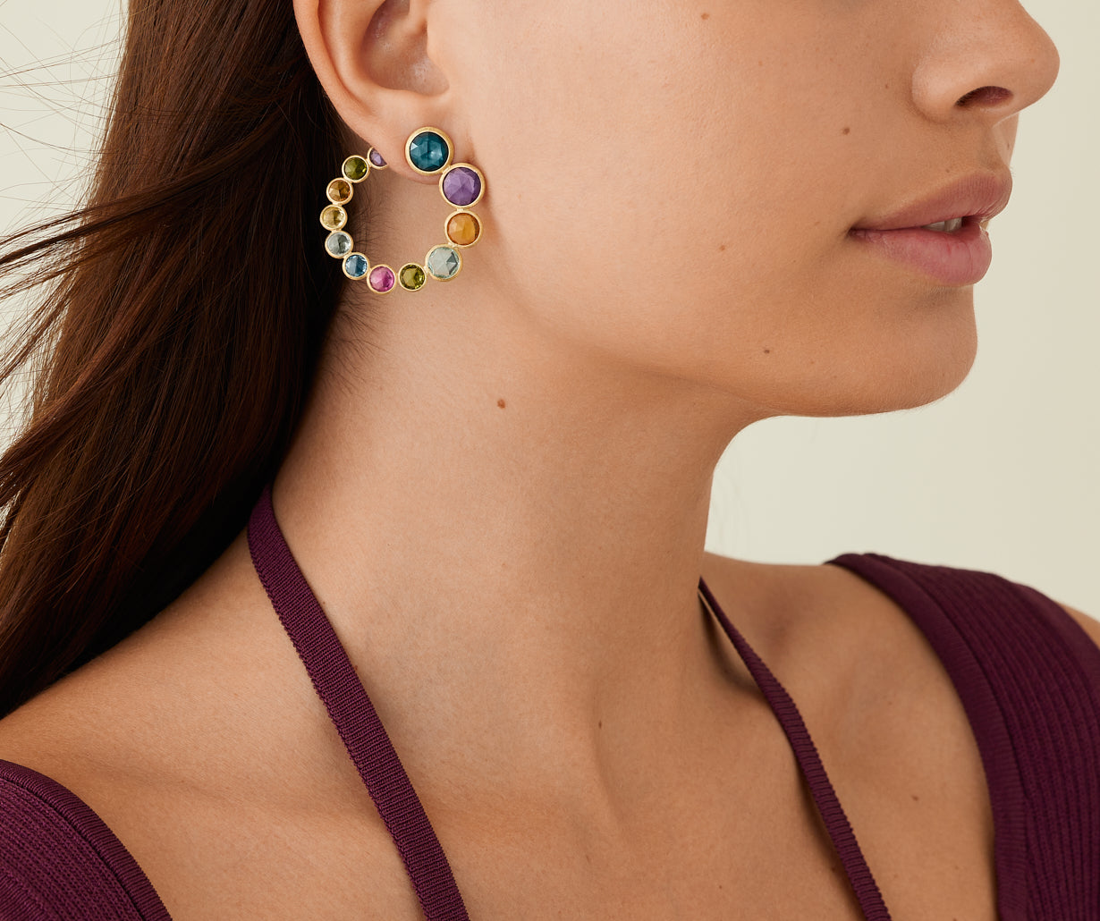 eRiNGo　0331 18K Yellow Gold Statement Gemstone Earrings – Marco Bicego