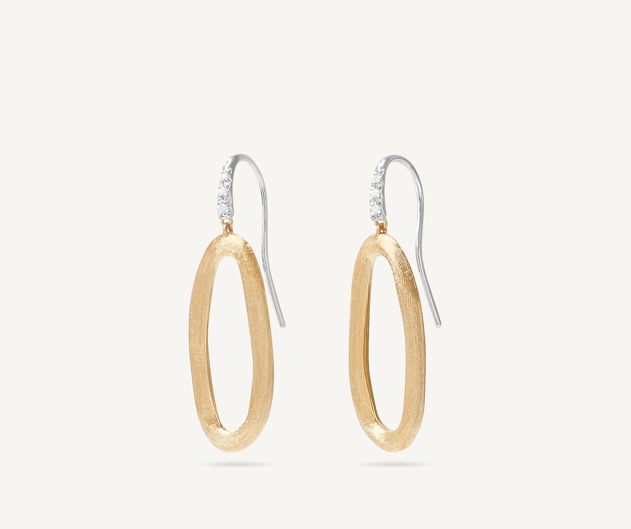 18kt yellow gold oval link drop earrings – Marco Bicego