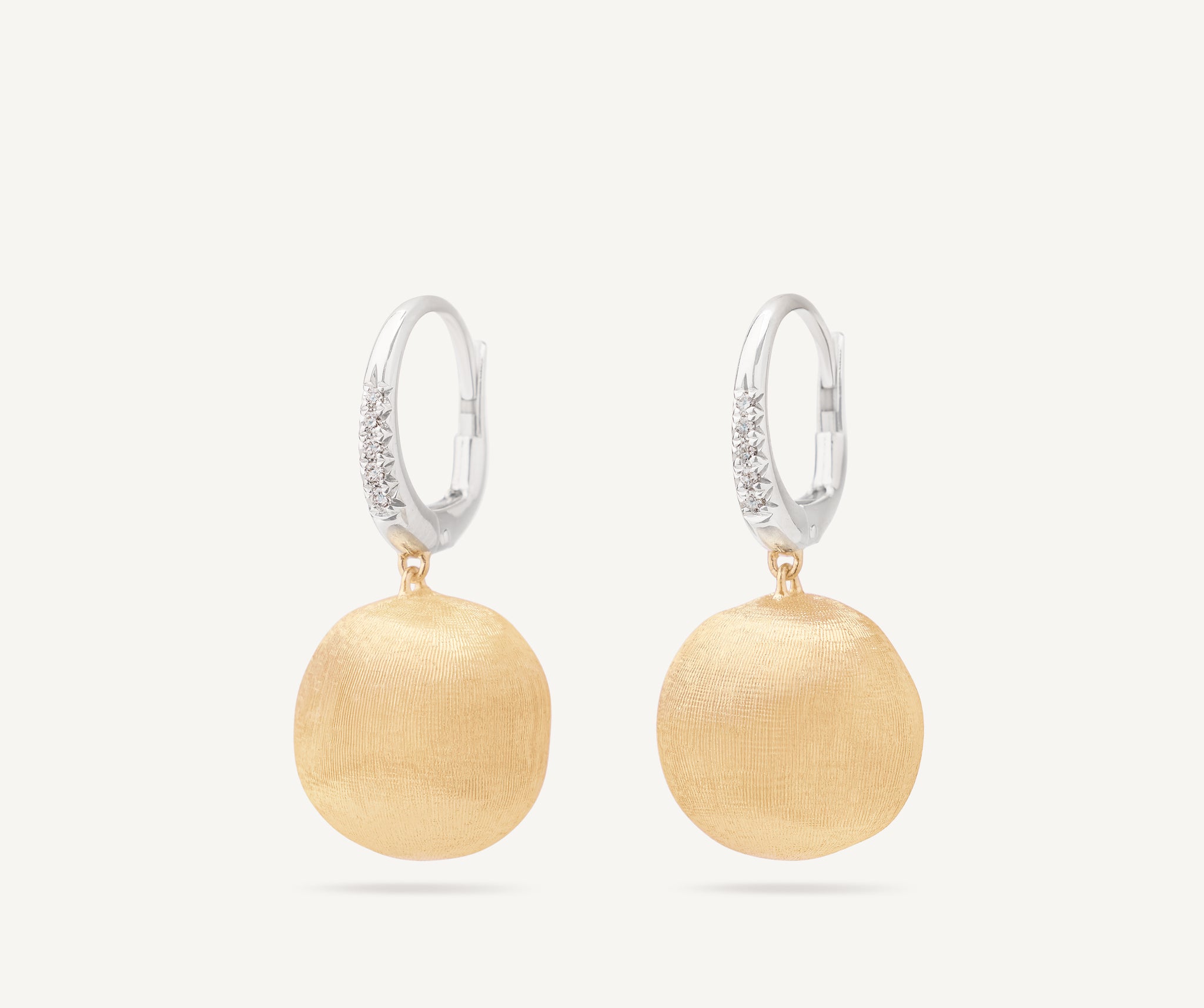 My Gold Amiga Orecchini Pendenti In Oro Giallo 9K (375) – Sfera Lunga 87mm – Fatti A Mano – Con Certificato