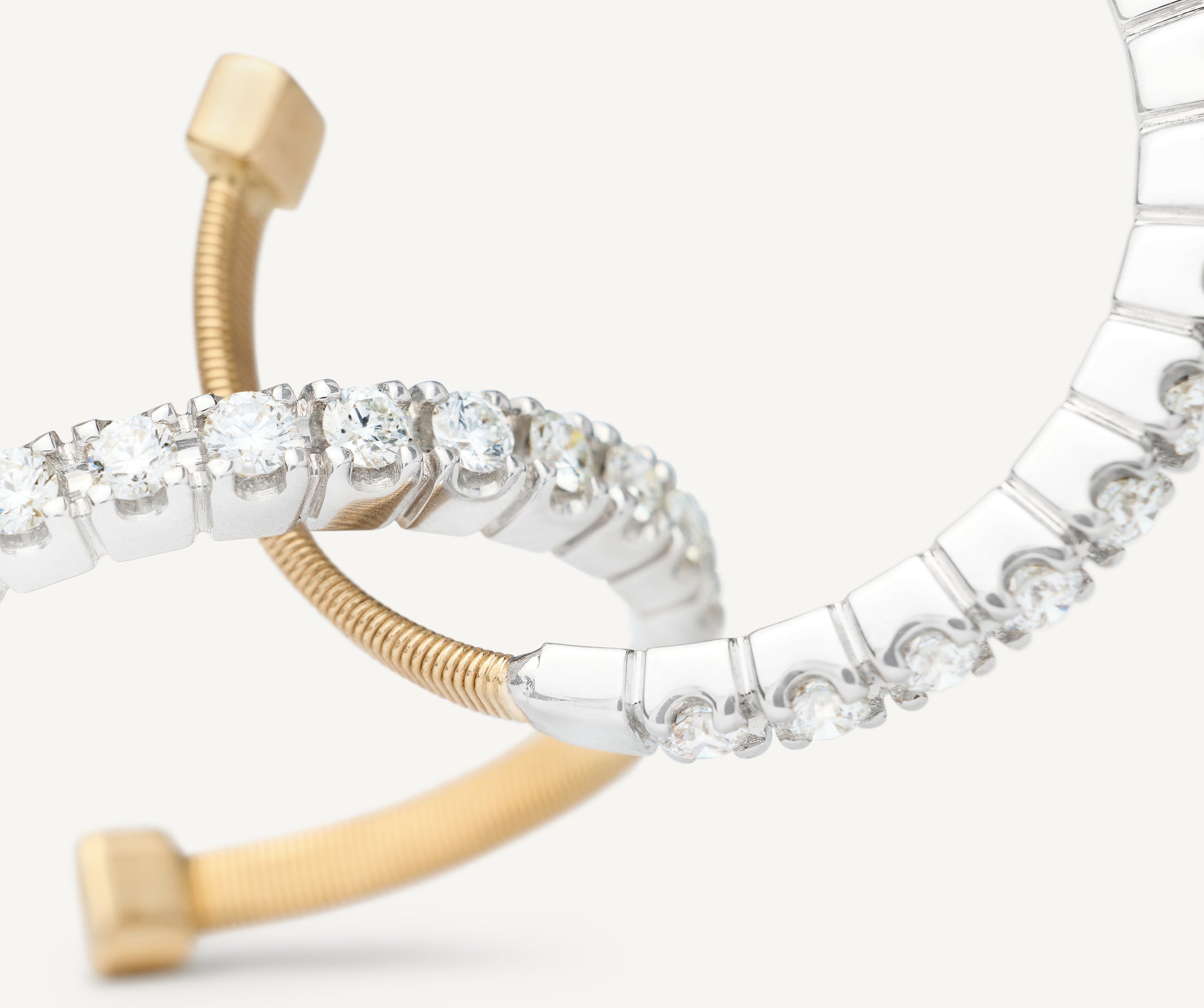 18K Yellow Gold Hoop Diamond Earrings – Marco Bicego