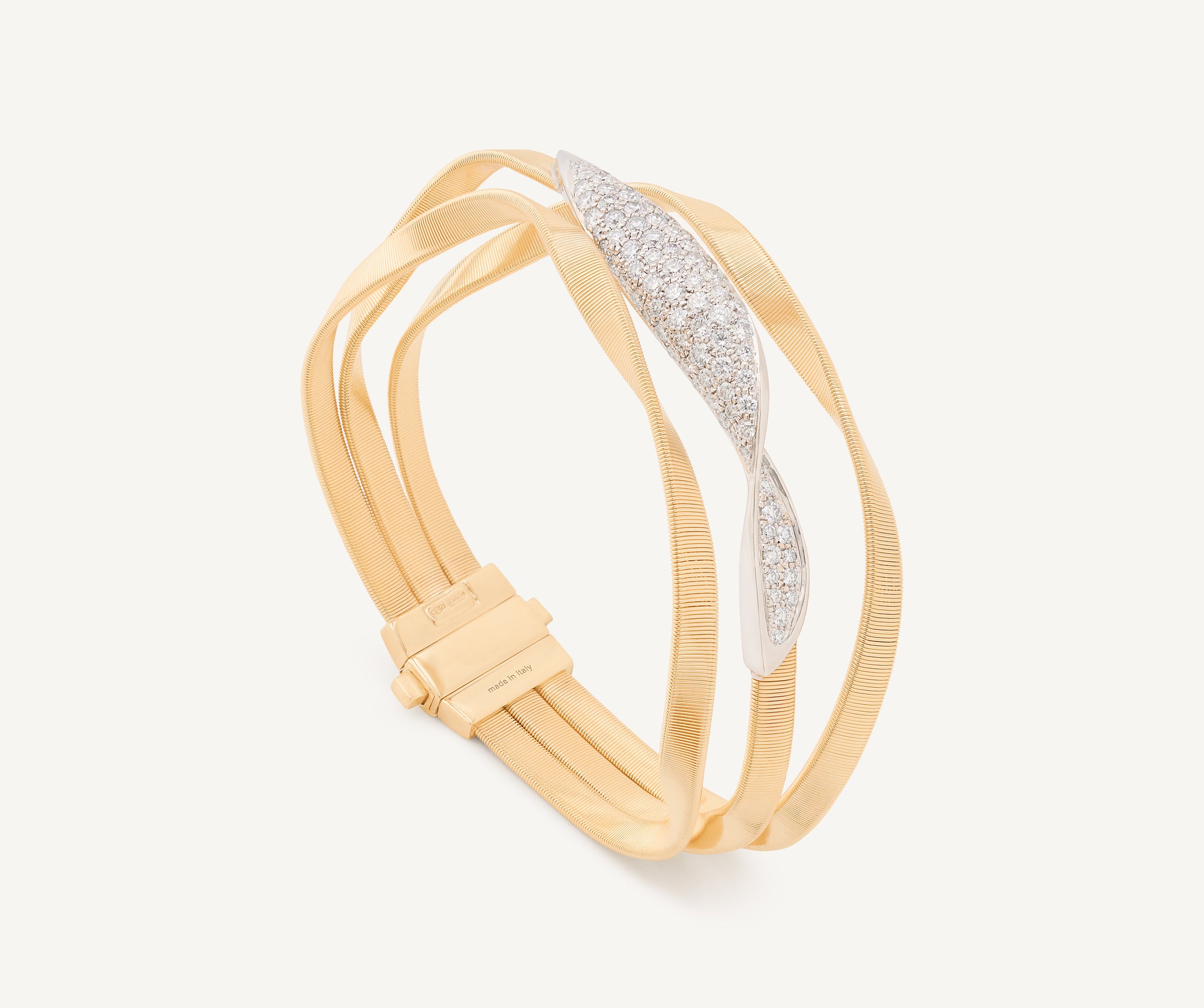 18kt yellow gold bracelet with diamond pavé – Marco Bicego