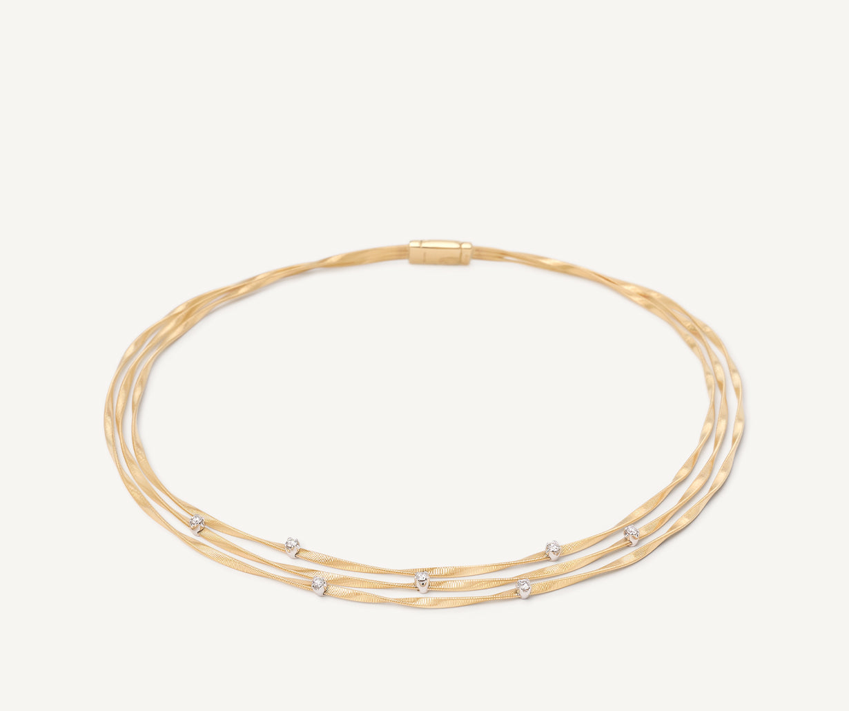 neve 　MARCO BICEGO ダイヤ付き3連ネックレス18K Multi-strand diamond necklace – Marco Bicego