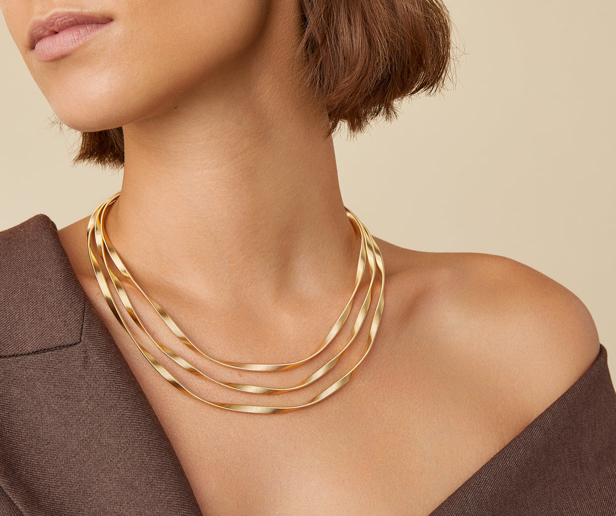 Three-strand gold necklace, Supreme – Marco Bicego