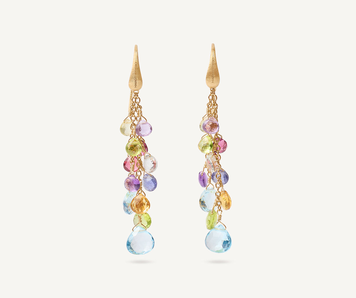 18K Yellow Gold Aquamarine Earrings With Diamonds – Marco