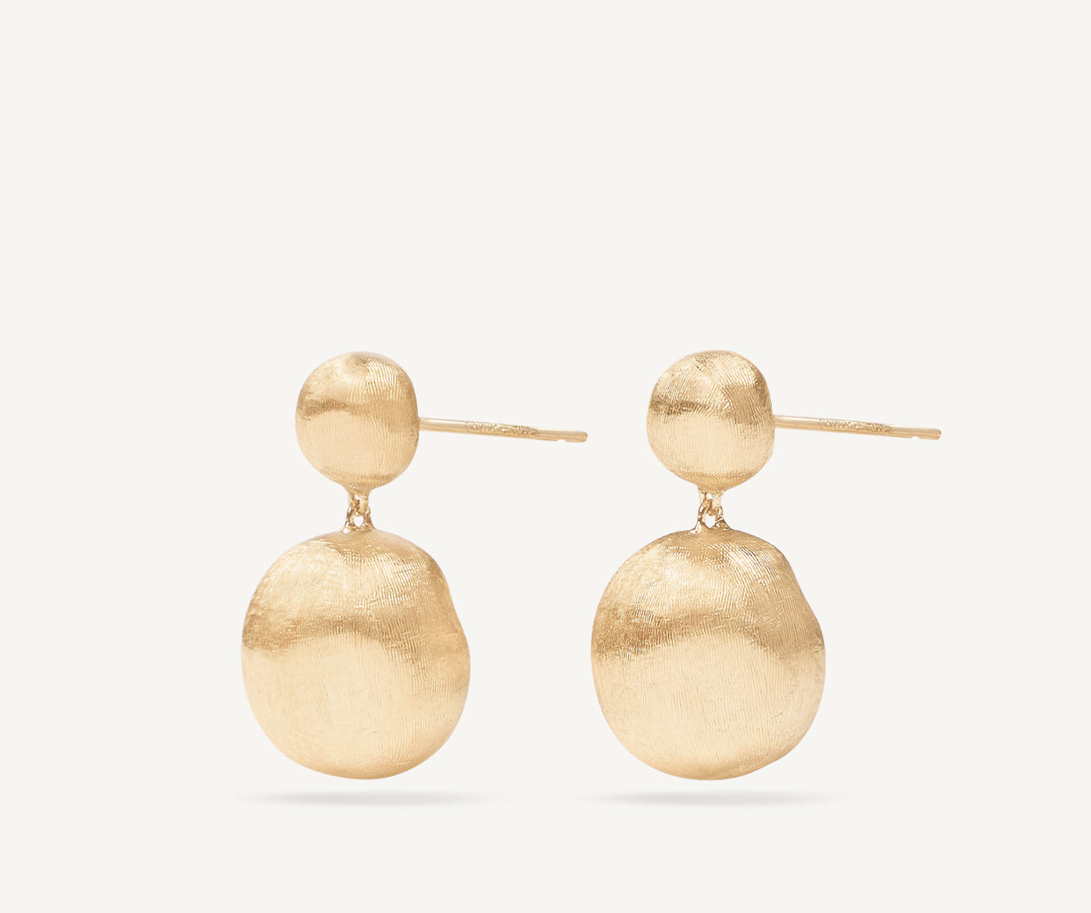 MARCO BICEGO ゴールド ドロップ型 イヤリング Marco Bicego Jaipur Gold Stud Drop Earrings with Diamonds | LMFJ
