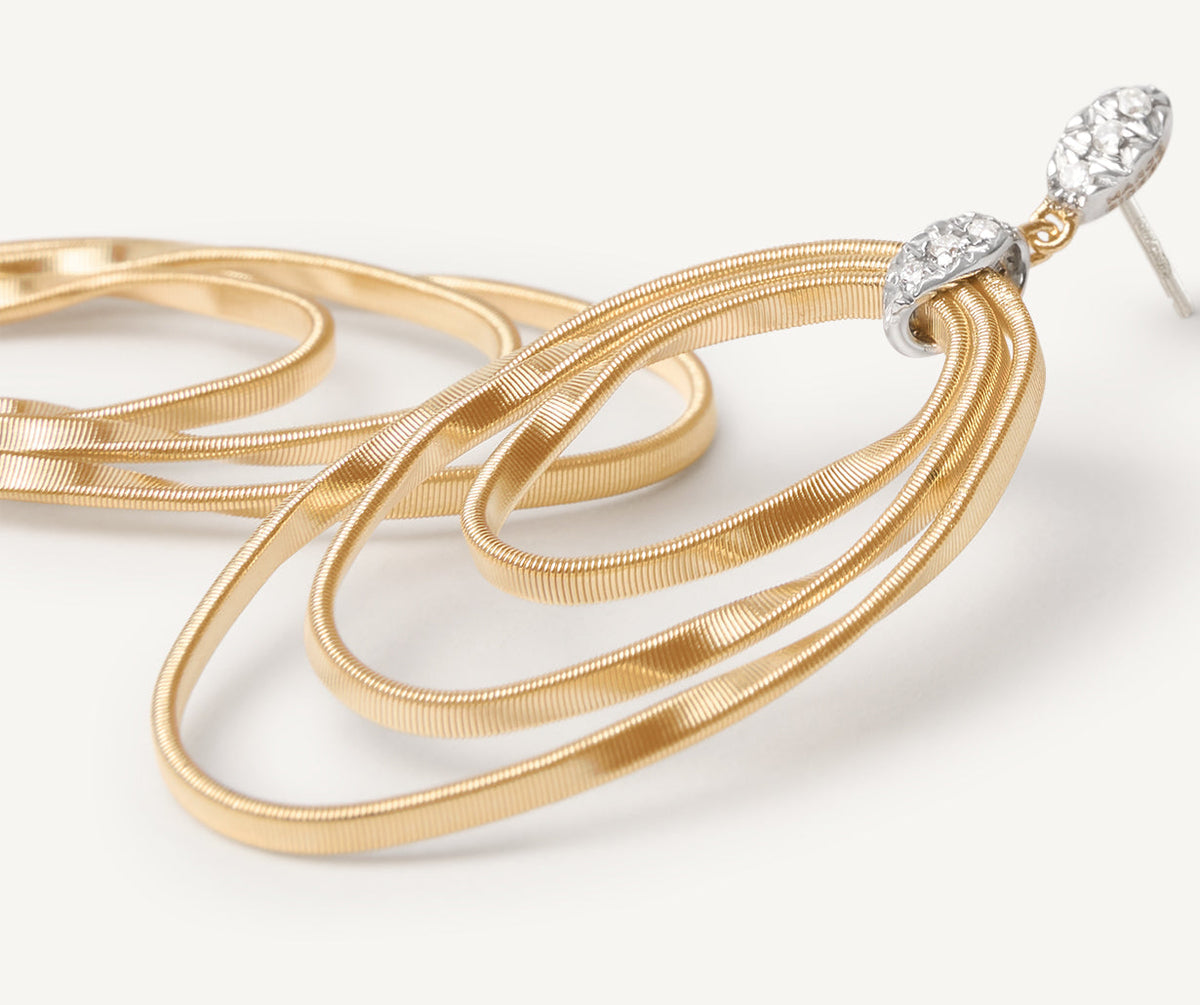 Chandelier Earrings With Ovals And Diamonds Marco Bicego